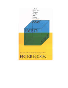 PETER BROOK - The Empty Space - CITA | International Centre for