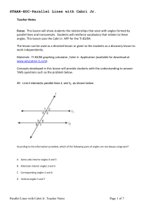 Parallel Lines with Cabri Jr