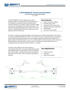 Liberty AV E-MVGAMAM-M Specifications