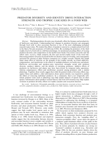 predator diversity and identity drive interaction strength and trophic