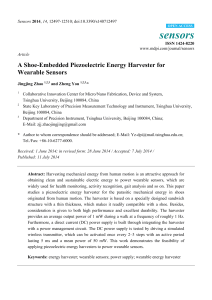 A Shoe-Embedded Piezoelectric Energy Harvester for Wearable