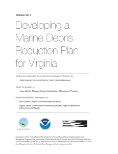 Developing a Marine Debris Reduction Plan for Virginia