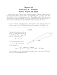 Physics 161 Homework 1 - Solutions Friday August 26, 2011