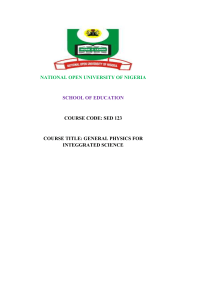 SED123 - National Open University of Nigeria