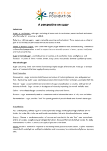 A perspective on sugar - NZ Nutrition Foundation