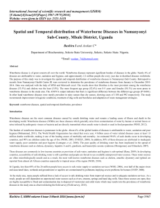 Spatial and Temporal distribution of Waterborne Diseases in