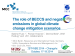The role of BECCS and negative emissions in global climate change