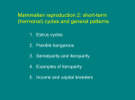 Mammalian reproduction 2: short-term (hormonal) cycles and