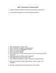 BIO II: Biochemistry Test Review Sheet
