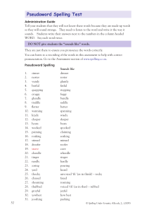 Pseudoword Spelling Test - corrections marked in red, Pages 52-60