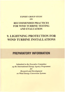 9. lightning protection for wind turbine installations