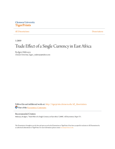 Trade Effect of a Single Currency in East Africa