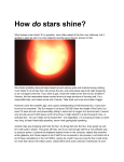 How do stars shine?