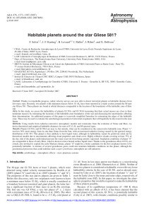 Habitable planets around the star Gliese 581?
