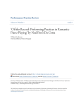 "Off the Record: Performing Practices in Romantic Piano Playing" by
