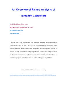 An Overview of Failure Analysis of Tantalum Capacitors