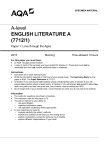 A-level English Literature A Specimen question paper Paper 1
