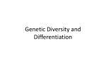 Genetic Diversity and Differentiation