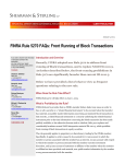 FINRA Rule 5270 FAQs: Front Running of Block Transactions FAQs
