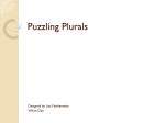 Puzzling Plurals