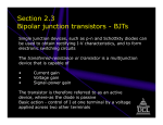 Section 2.3 Bipolar junction transistors
