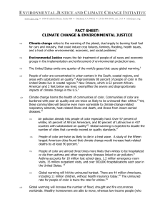 Climate Justice Fact Sheet