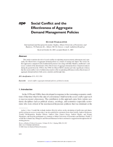 Social Conflict and the Effectiveness of Aggregate Demand