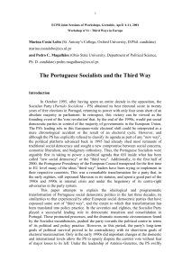 The Portugeuse Socialist Party and the Third Way