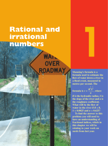 Rational and irrational numbers