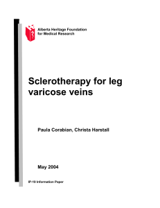 Sclerotherapy for leg varicose veins