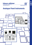 Analogue Panel Instruments List 7