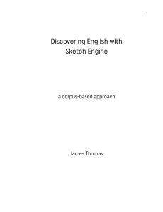 Discovering English with Sketch Engine