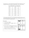 This example asks you to create a quadratic function that models the