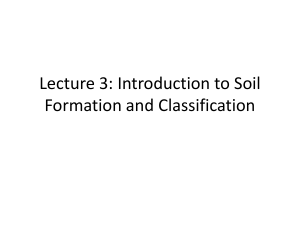Lecture 3, January 25, 2017 - EPSc 413 Introduction to Soil Science