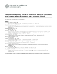 Template for Reporting Results of Biomarker Testing of Specimens