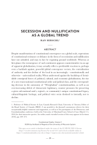 Secession and Nullification as a Global Trend