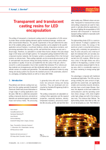 Transparent and translucent casting resins for LED