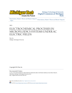 electrochemical processes in microfluidics systems under ac electric