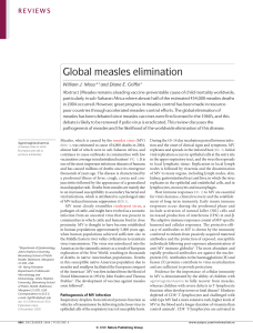 Global measles elimination - Measles and Rubella Initiative