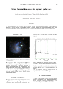 Star formation rate in spiral galaxies