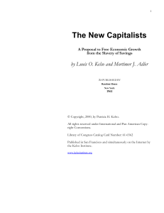 The New Capitalists - The Kelso Institute