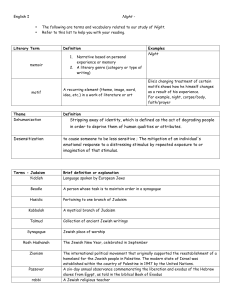 Night vocabulary with definitions HH15