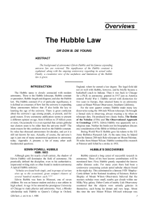 The Hubble Law