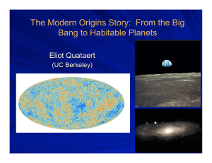 The Modern Origins Story: From the Big Bang to Habitable Planets