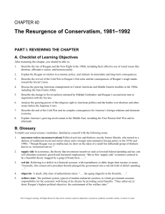 The Resurgence of Conservatism, 1981–1992