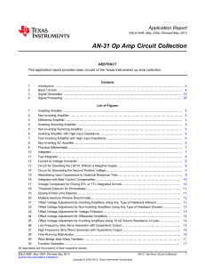 AN-31 Op Amp Circuit Collection (Rev. B)