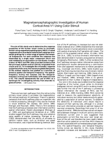 Magnetoencephalographic Investigation of Human Cortical Area V1