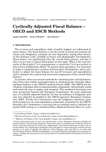 Cyclically Adjusted Fiscal Balance – OECD and ESCB Methods