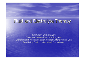 Fluid and Electrolyte Therapy