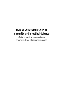 Role of extracellular ATP in immunity and intestinal defence